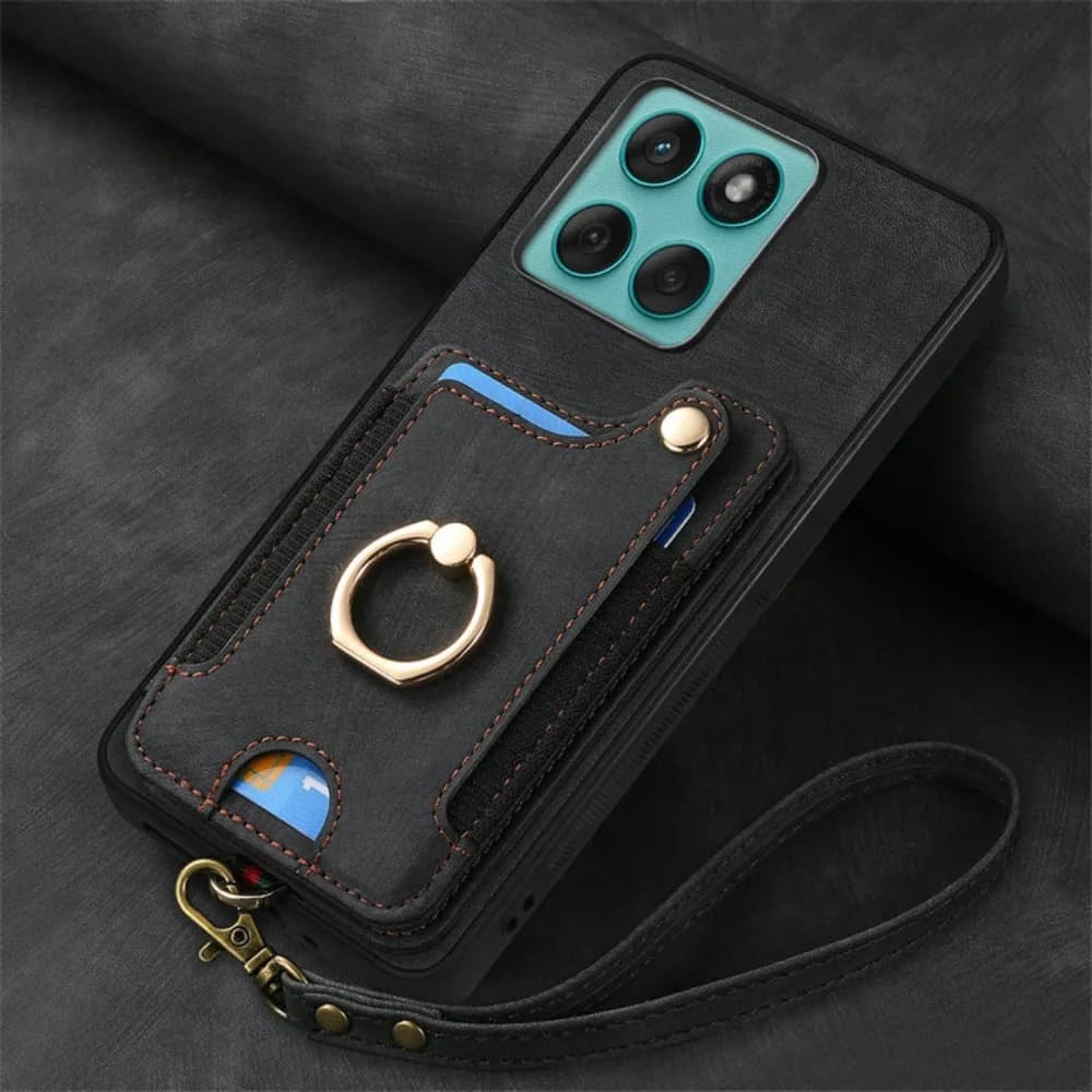 Edge70 Fusion 5G Custodia di lusso per Motorola Moto X70 Air RFID Portafoglio in pelle Bcak Ring Funda Moto Edge 70 Fusion Cover