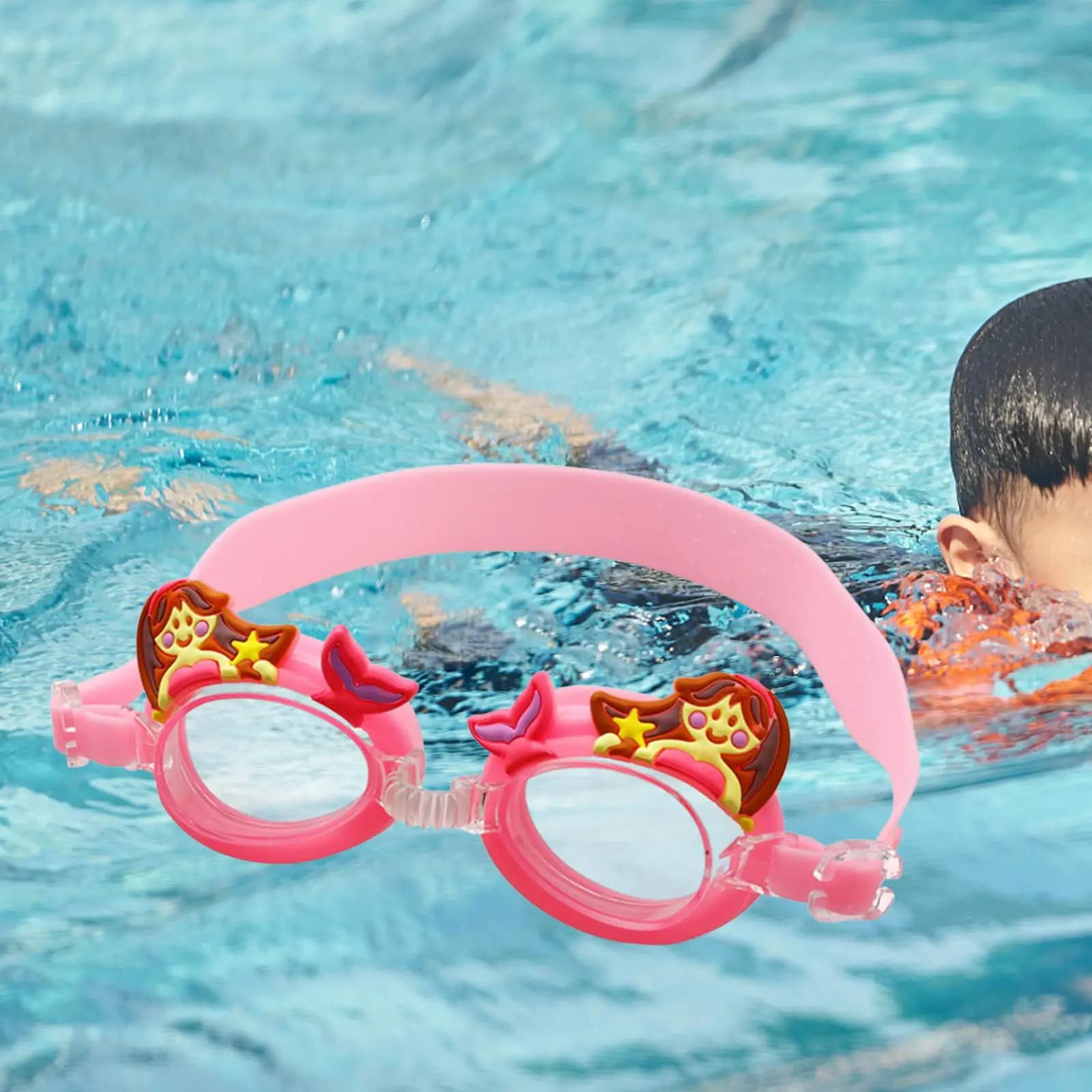 Children's Swimwear, Design Cartoon, Waterproof, Soft, Anti-fog, Without Loss, For Diving, Gift, Travel, Boys and Children