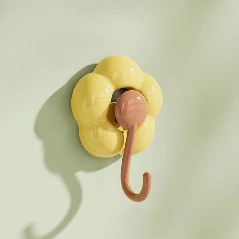 Flower Sunflower Suction Cup Hook Without Punching Markless Hook Vacuum Suction Cup Kitchen Bathroom big