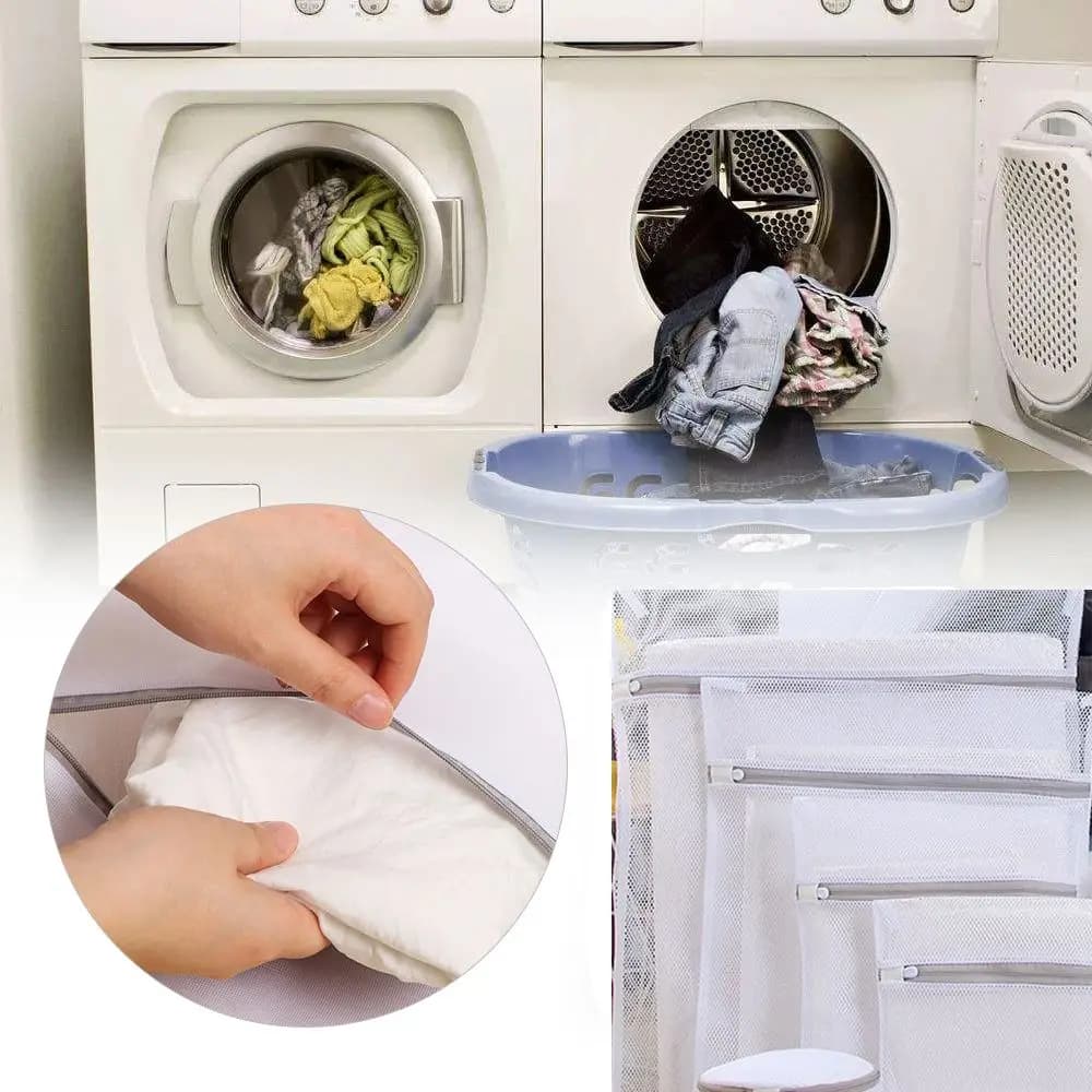 Mesh laundry bags for washing machine bag for travel clothes net zipper bag for washing bra stocking and underwear