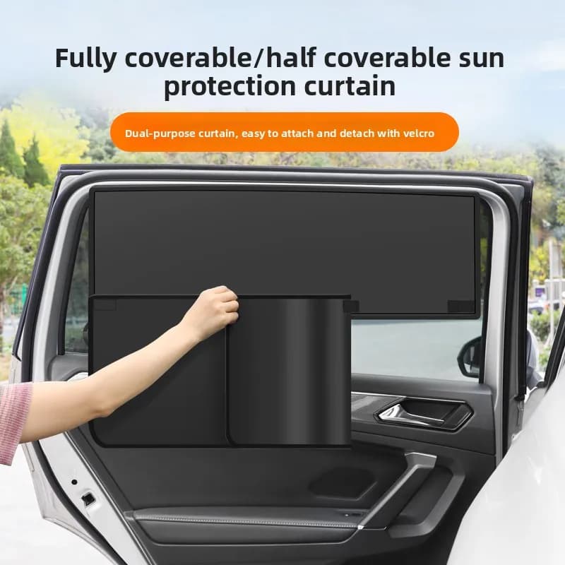Magnetic Car Sunshade Cover Thicken Middle Paste Design UV Protection Curtains Sun Shield Covers for Car Accessories