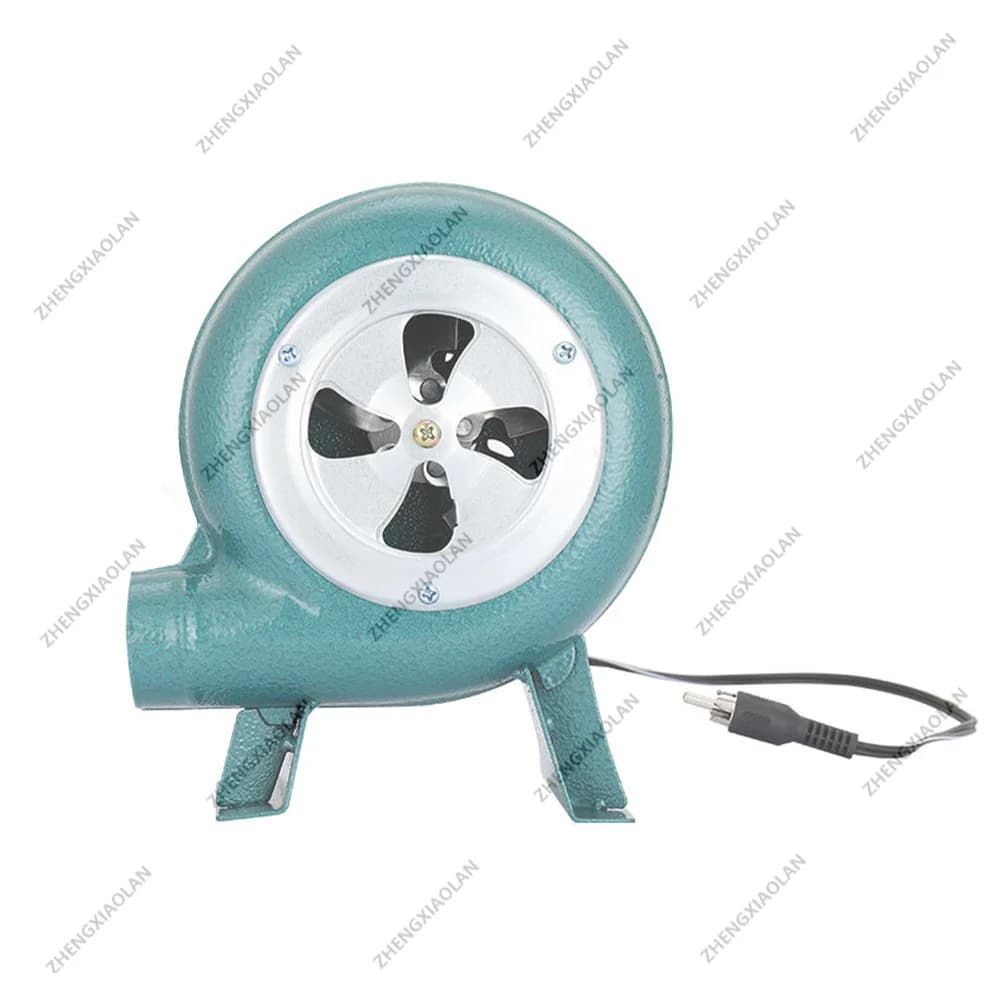 Ventilatore Elettrico per Barbecue, Ventilatore DC 12V/AC 220V, Piccolo Ventilatore Centrifugo in Ferro per Barbecue Domestico 30W 40W 60W 80W 100W