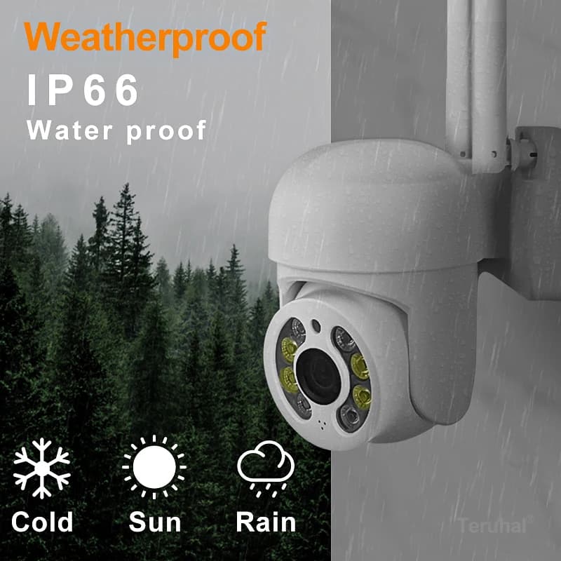 Telecamera IP Wireless HD 1080P per Interni ed Esterni con Visione Notturna, Telecamera di Sicurezza WiFi per Casa e Monitor per Bambini
