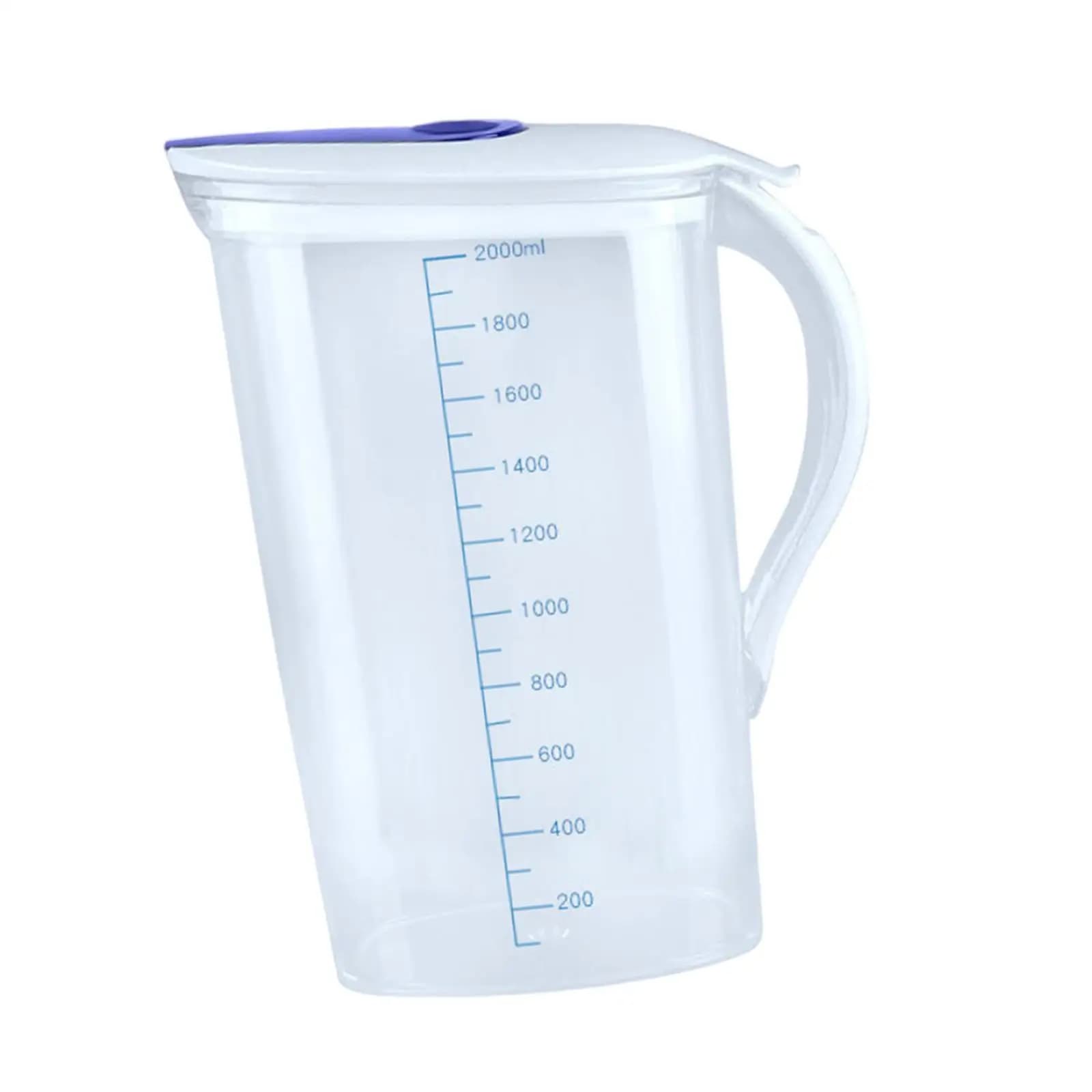Brocca d'acqua da 2000 ml con brocca d'acqua graduata Brocca per bevande Brocca con misurino per cucine Ristoranti domestici Succhi di frigorifero