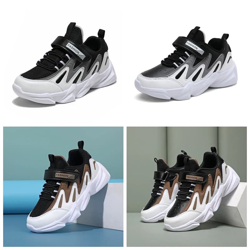 Spring Autumn Children Sneaker Kid Casual Shoes Baby Boys Leather Comfortable Breathable Running Sport Girls Flat Shoes Fashion