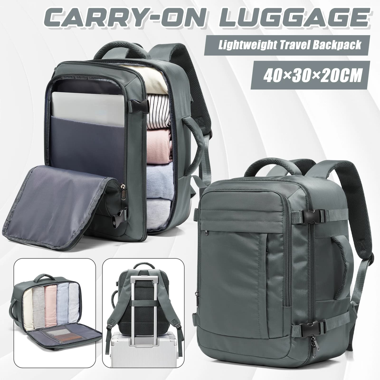 Ryanair Cabin Bags 40x30x20 Substella Travel Backpack, Cabin Bag, Outdoor Backpack Laptop Backpack