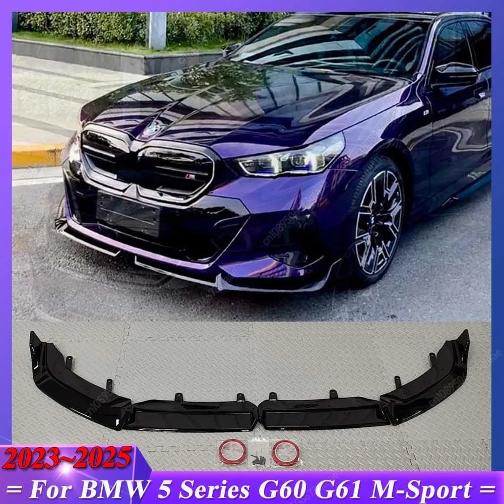 Per BMW G60 G61 520d 520i 530e 550e i5 M60 M-Sport 2023-2025 + ABS Auto Paraurti Anteriore Lip Spoiler Splitter Diffusore Body Kit Tuning