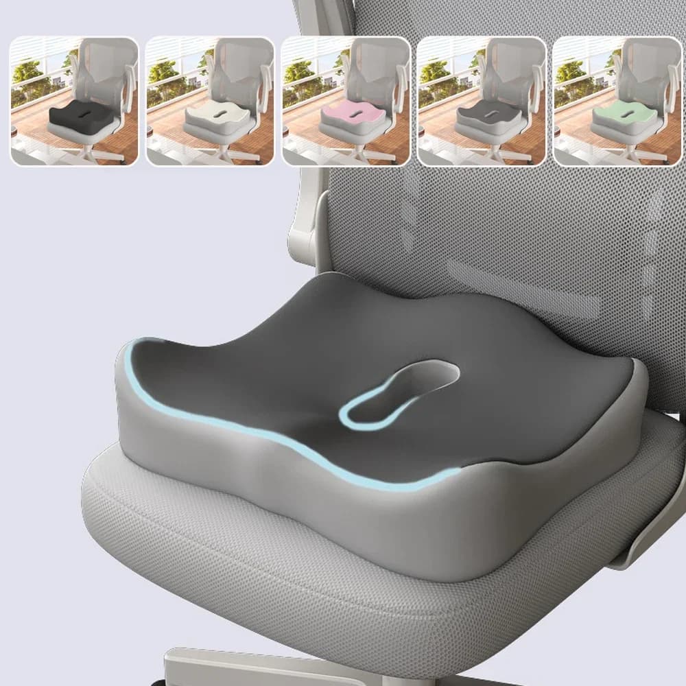 Cuscino del sedile in memory foam per supporto per sedia da ufficio domestico con base antiscivolo Cuscino per sedia ergonomico comfort per l'anca
