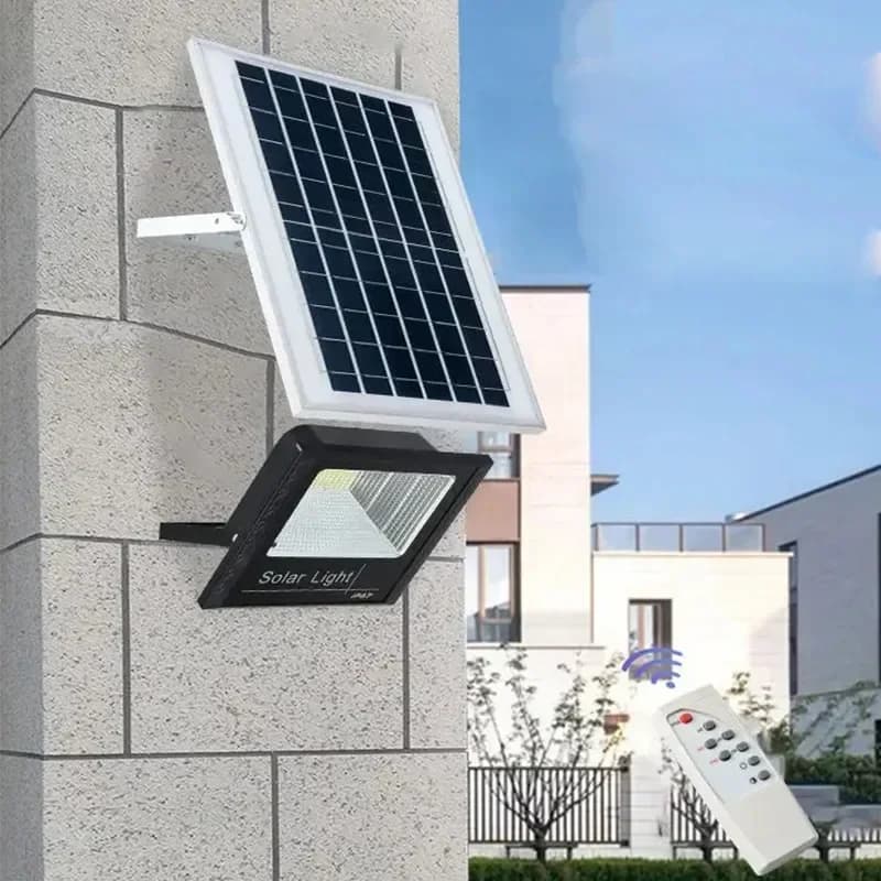 Luci di inondazione solari 50-500W faretto ad energia solare per esterni impermeabile IP67 illuminazione stradale della Villa telecomando ad angolo regolabile