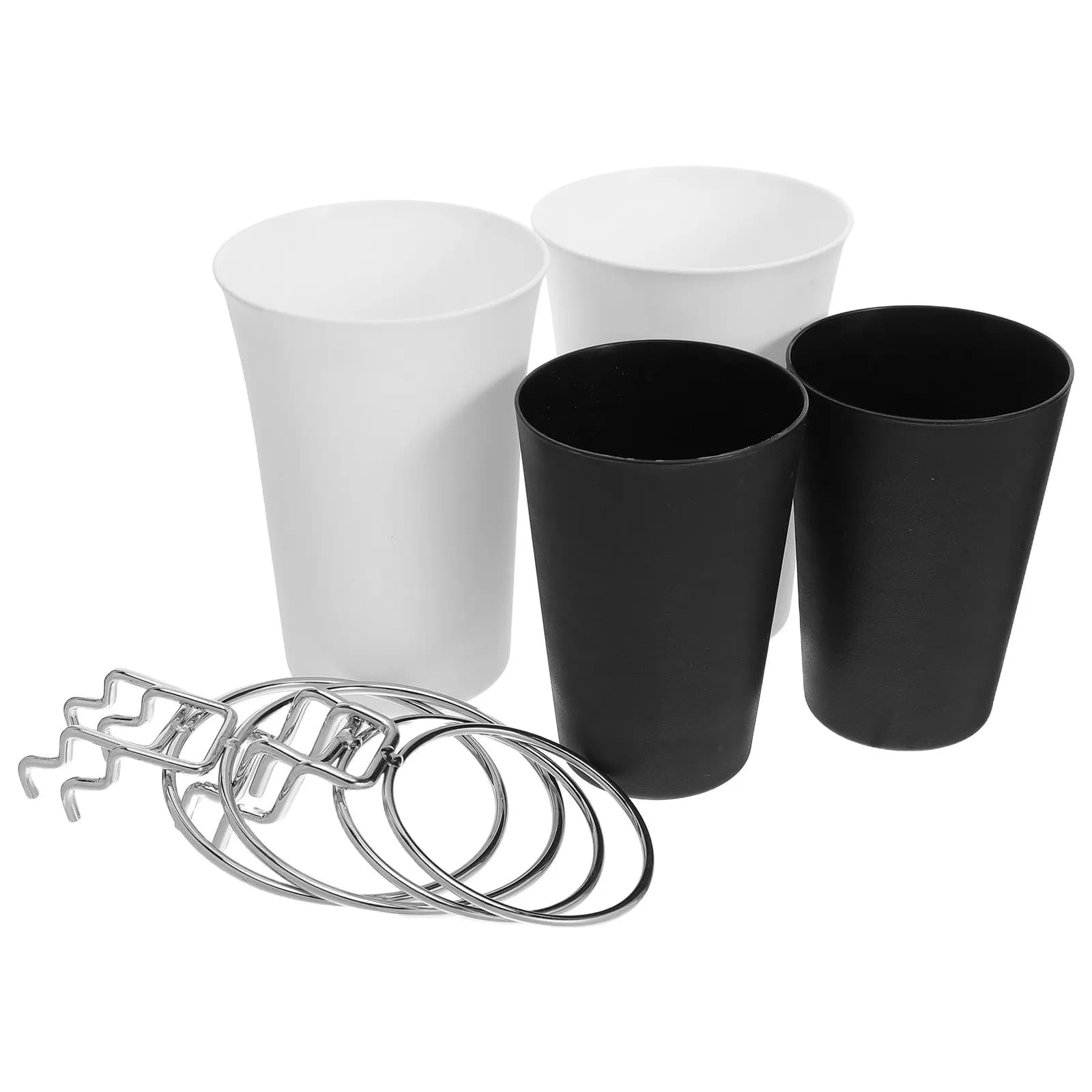 4 Set di Portabicchieri per Pannello Forato con Ganci ad Anello, Organizzatore per Penne, Accessori per Ufficio, Artigianato, Nail Art e Ferramenta