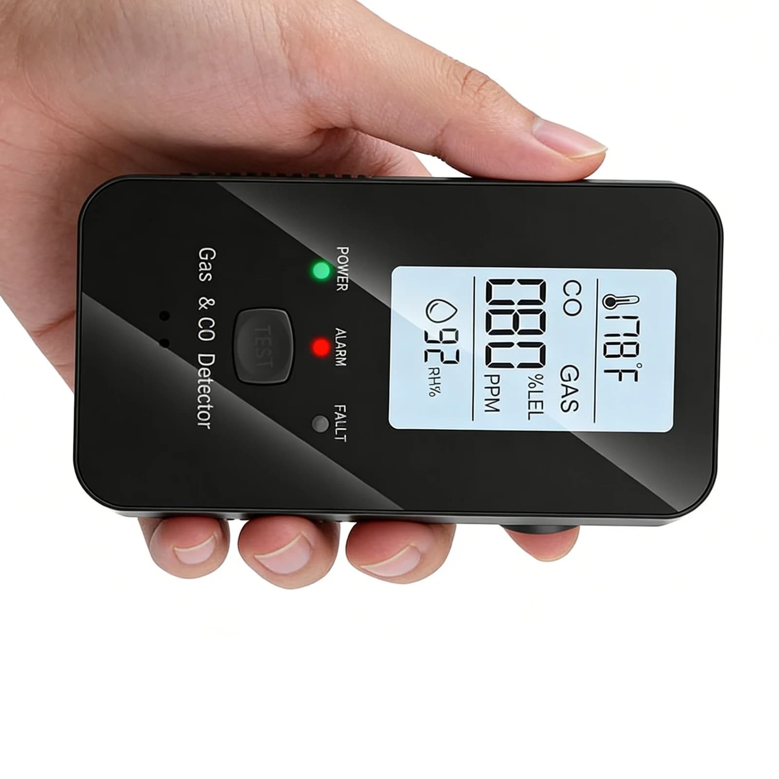 Rilevatore di Gas Naturale e Monossido di Carbonio, Allarme Monossido di Carbonio da Collegare alla Presa, Rilevatore di Gas Combustibile 4-in-1 e Allarme CO per Propano, Metano