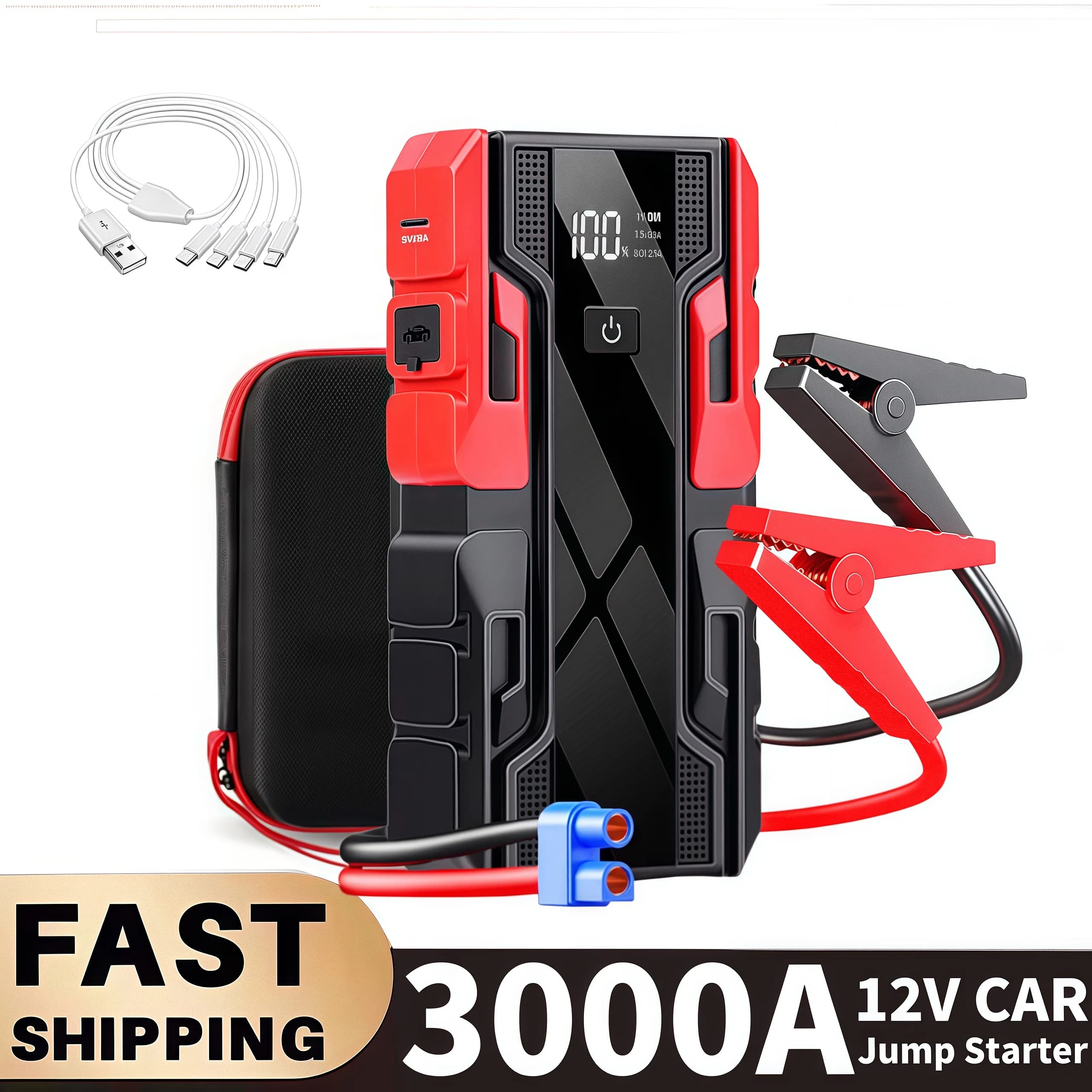 Nuovo 12V 99800mAh 3000A Auto Salto di Avviamento Batteria di Auto Avviamenti Banca di Potere Portatile 12V Dispositivo di Avviamento Booster Benzina Diesel Auto