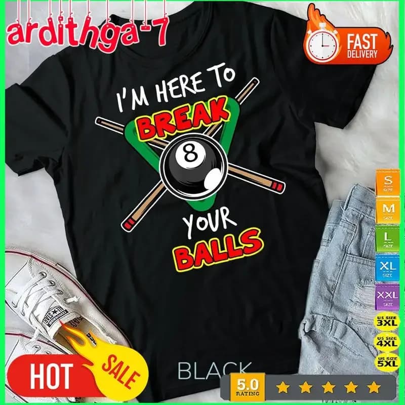 Maglietta da biliardo per giocatore di biliardo 8 Ball Billard Cue JPG1