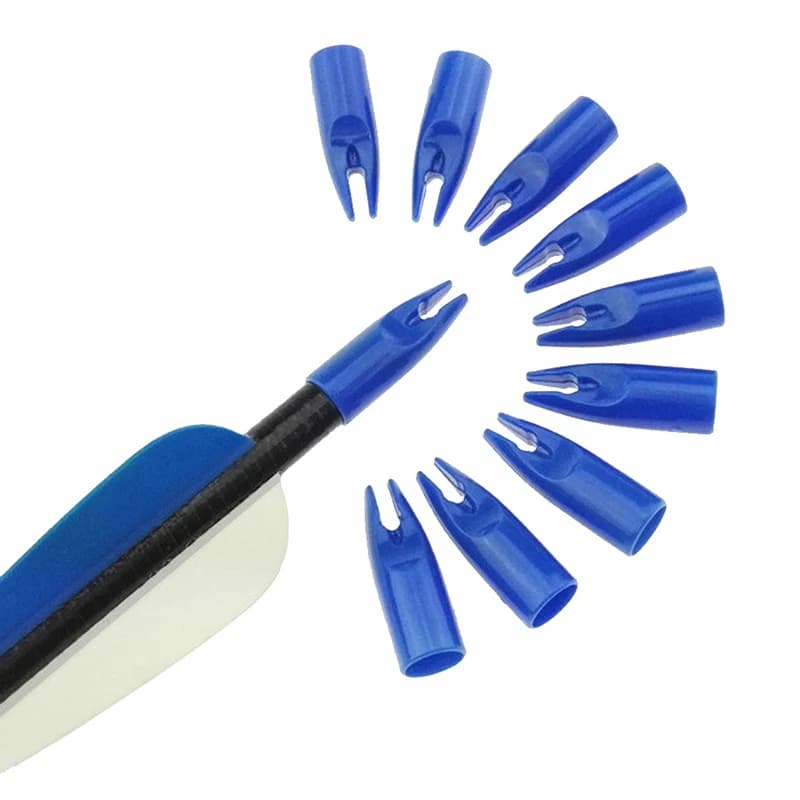 50 pz Tiro Con L'arco Freccia Nock In Plastica Colorata Nock per OD 8mm In Fibra di vetro di Carbonio Freccia Caccia Tiro Al Bersaglio Pratica Accessori