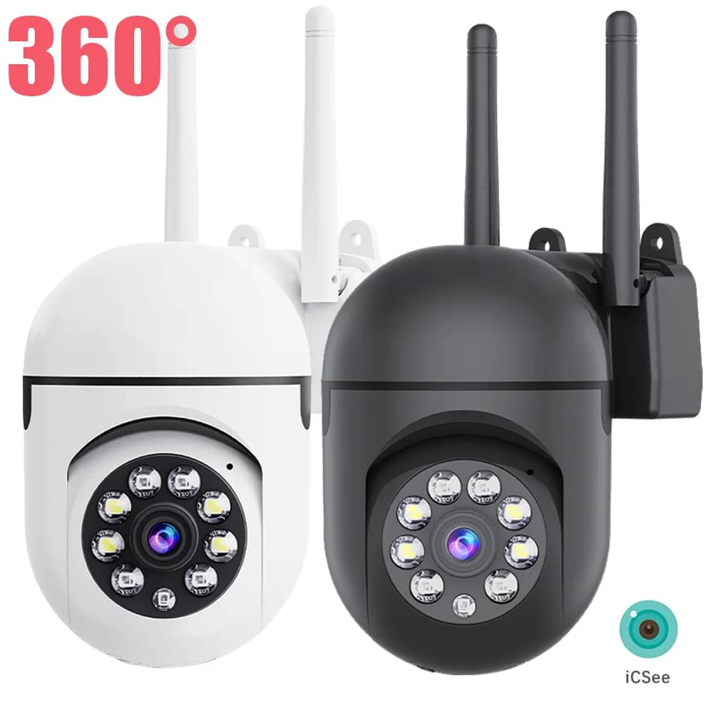 Telecamera WiFi 2.4G Sorveglianza di sicurezza PTZ 2K Visione notturna a colori Rilevazione di movimento Protezione domestica Telecamera di sicurezza Monitoraggio automatico