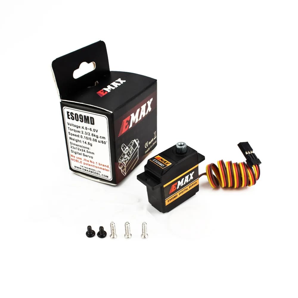 Servo digitale in metallo originale EMAX ES09MD Servo impermeabile da 14,8 g con ingranaggi per accessori per aeroplani per auto elicotteri RC