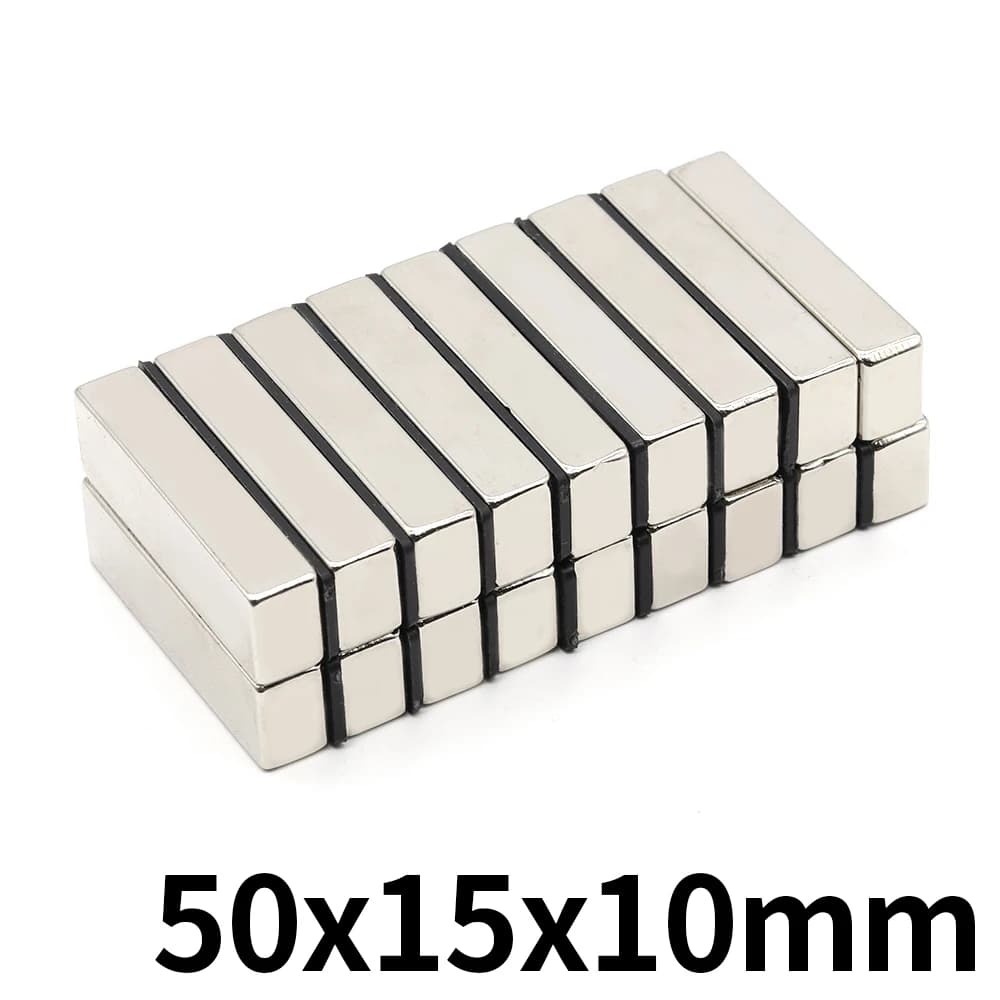 Magnete al neodimio super potente da 50x15x10 mm N35, potente magnete permanente NdFeB per frigorifero, magneti fai da te