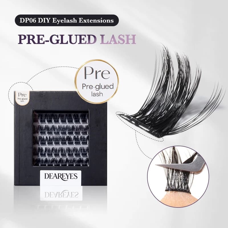 Personalised Faux Eyelash Set DearEyes DP-06 for Extension Fa-da-Te Eyelash, Voluminous Eyelash