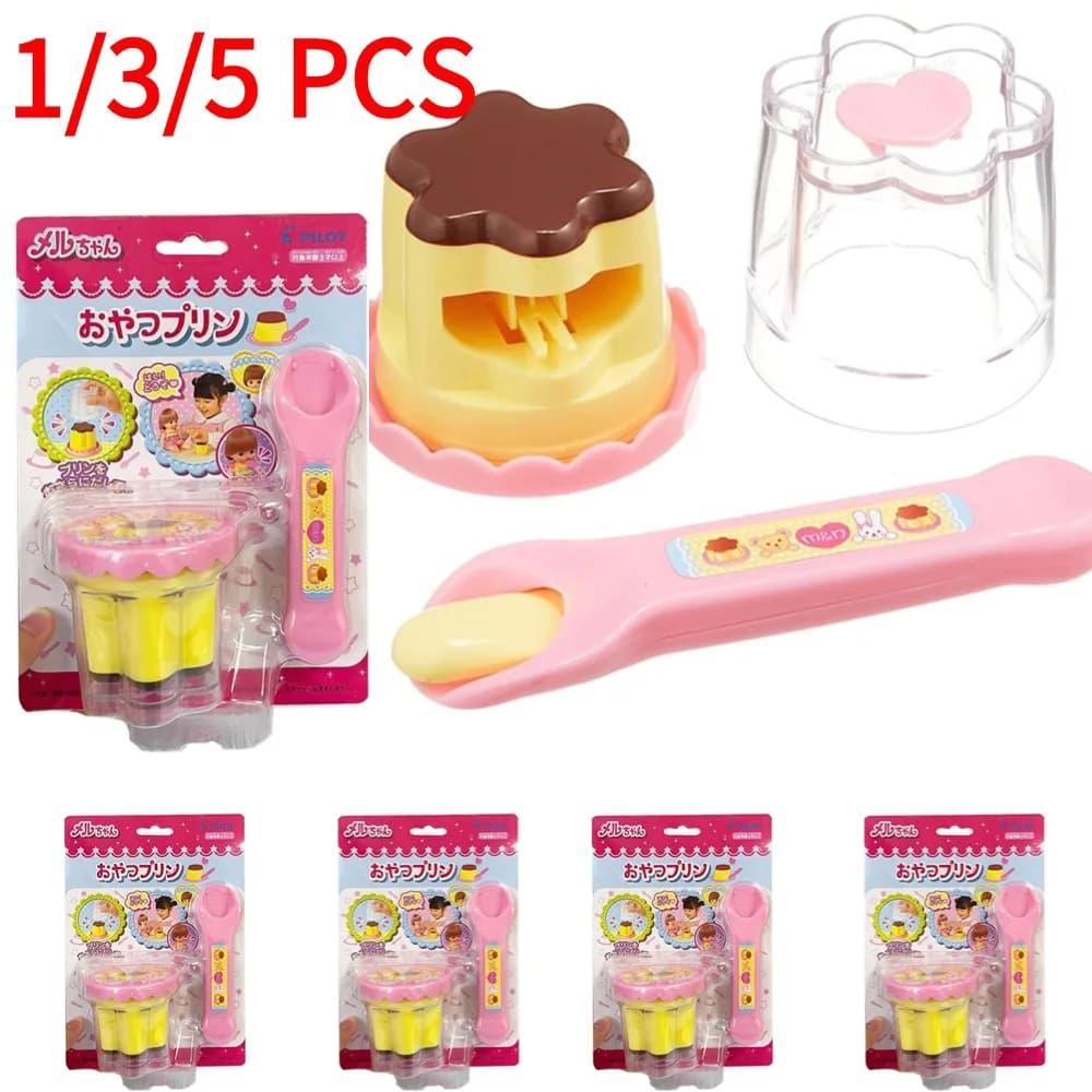 1/3/5PCS Set di budino Giocattolo di alimentazione alimentare Simulazione Gioco di ruolo Budino di fragole Giocattolo Prima educazione Gioca a casa giapponese Giocattoli