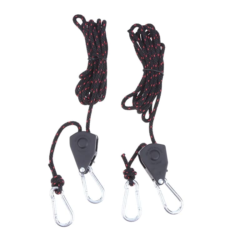 ^#2/1Pcs Camping Tent Adjustable Rope Fastener Fixed Buckle Pulley Tensioner Ratchet Hangers Lights Lifting Awning Wind Rope