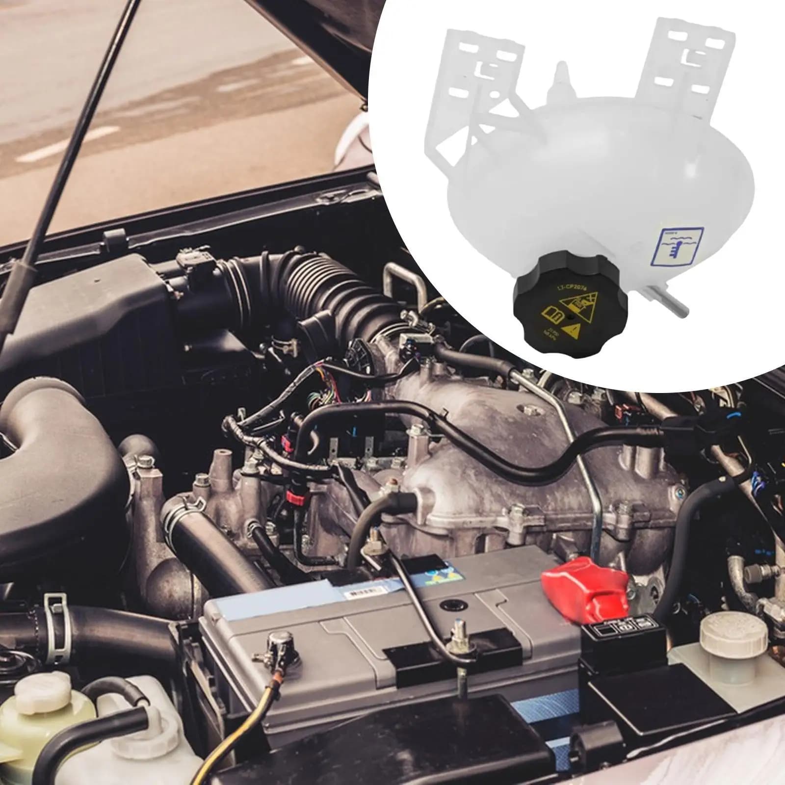 Serbatoio del liquido refrigerante del motore con tappo, robusto, facile da installare, compatto, 68289857AA, ricambio professionale per Jeep Compass