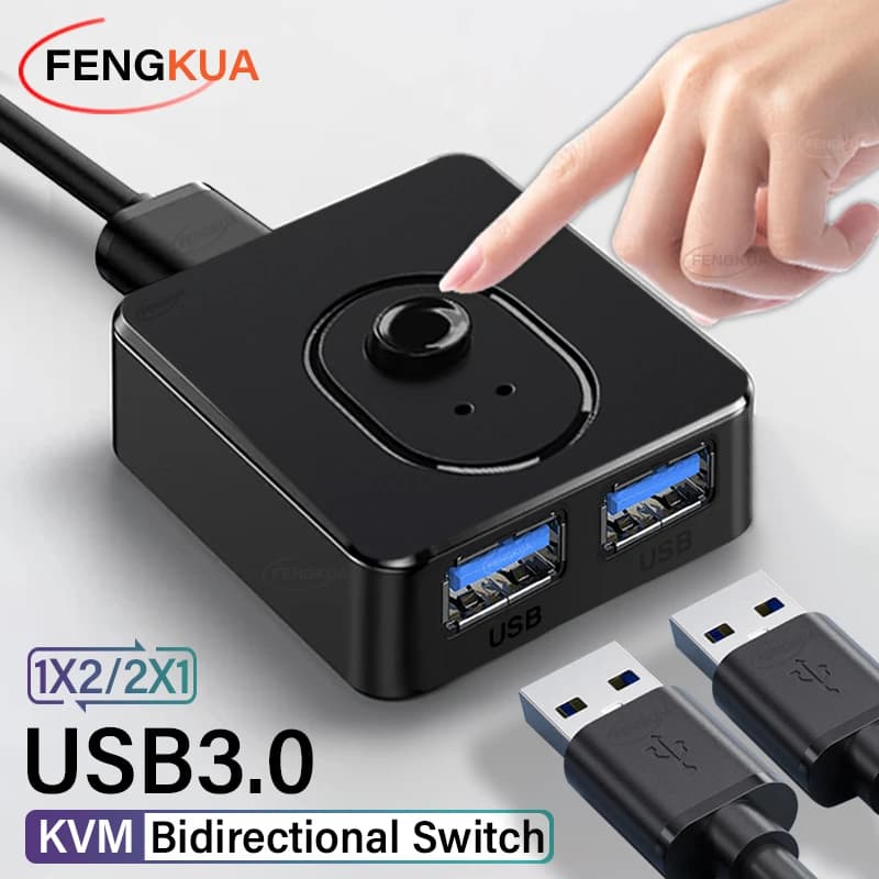 Switch KVM USB 3.0 1x2/2x1 Hub USB Switcher USB 2.0 bidirezionale USB3.0 Extender Controller condiviso per stampante tastiera mouse PC