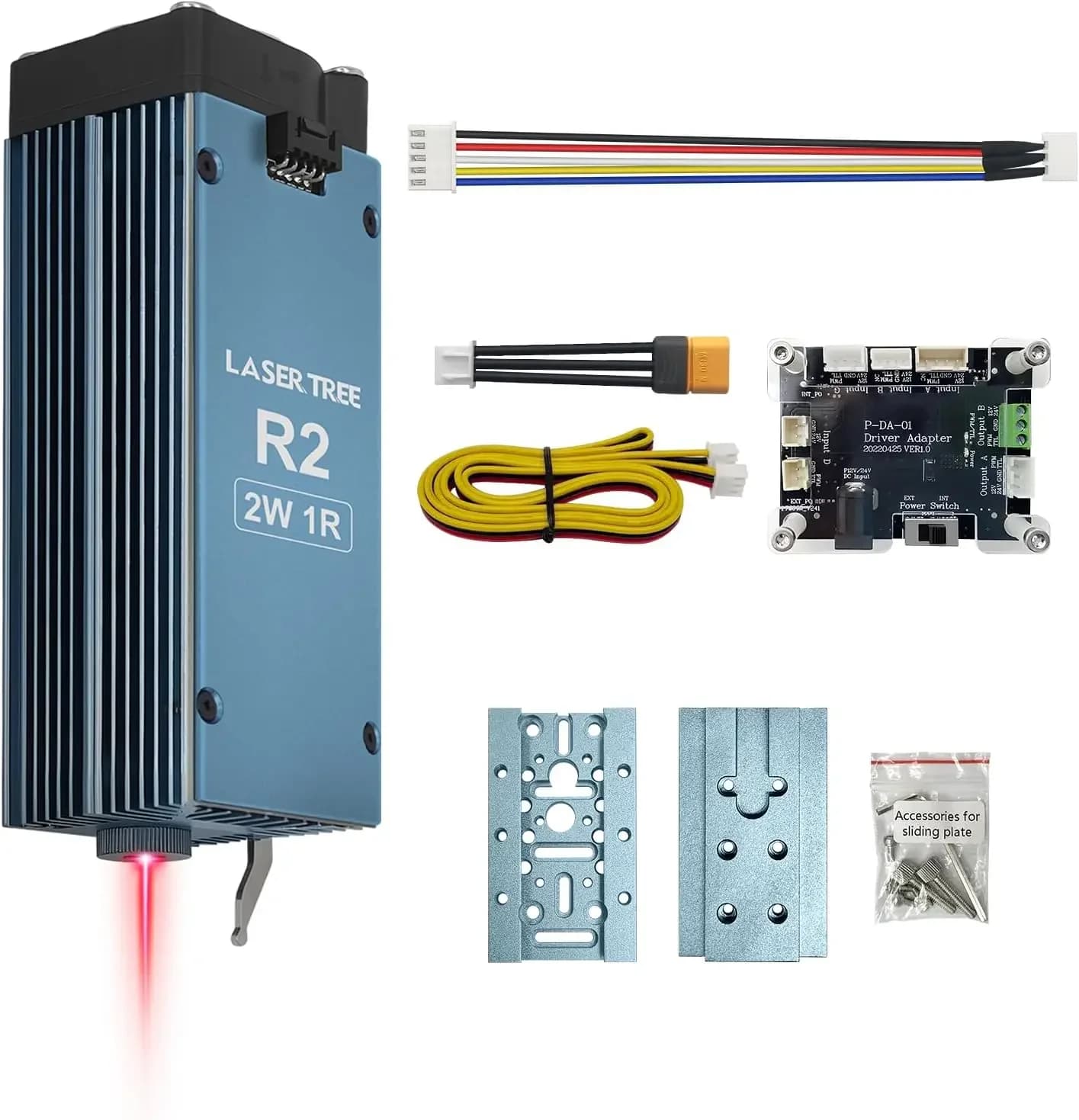 Laser Infrared Laser Module 1064nm, Output Power 2W (2000mW), Laser Head for Laser Engraver Machine, Copper Engraving, Plastic, Aluminum