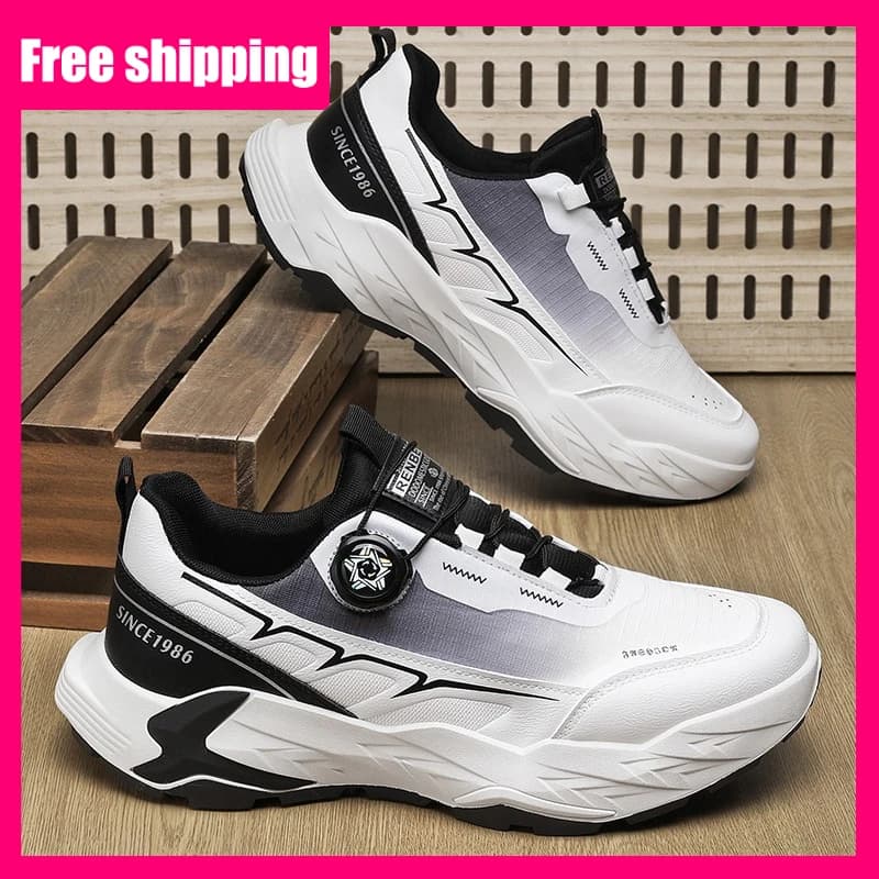 Scarpe da Corsa Uomo Comode in Mesh Antiscivolo con Chiusura a Rotella, Scarpe da Trekking Outdoor 2026 Nuove con Ammortizzazione Elastica, Scarpe da Allenamento per Giovani