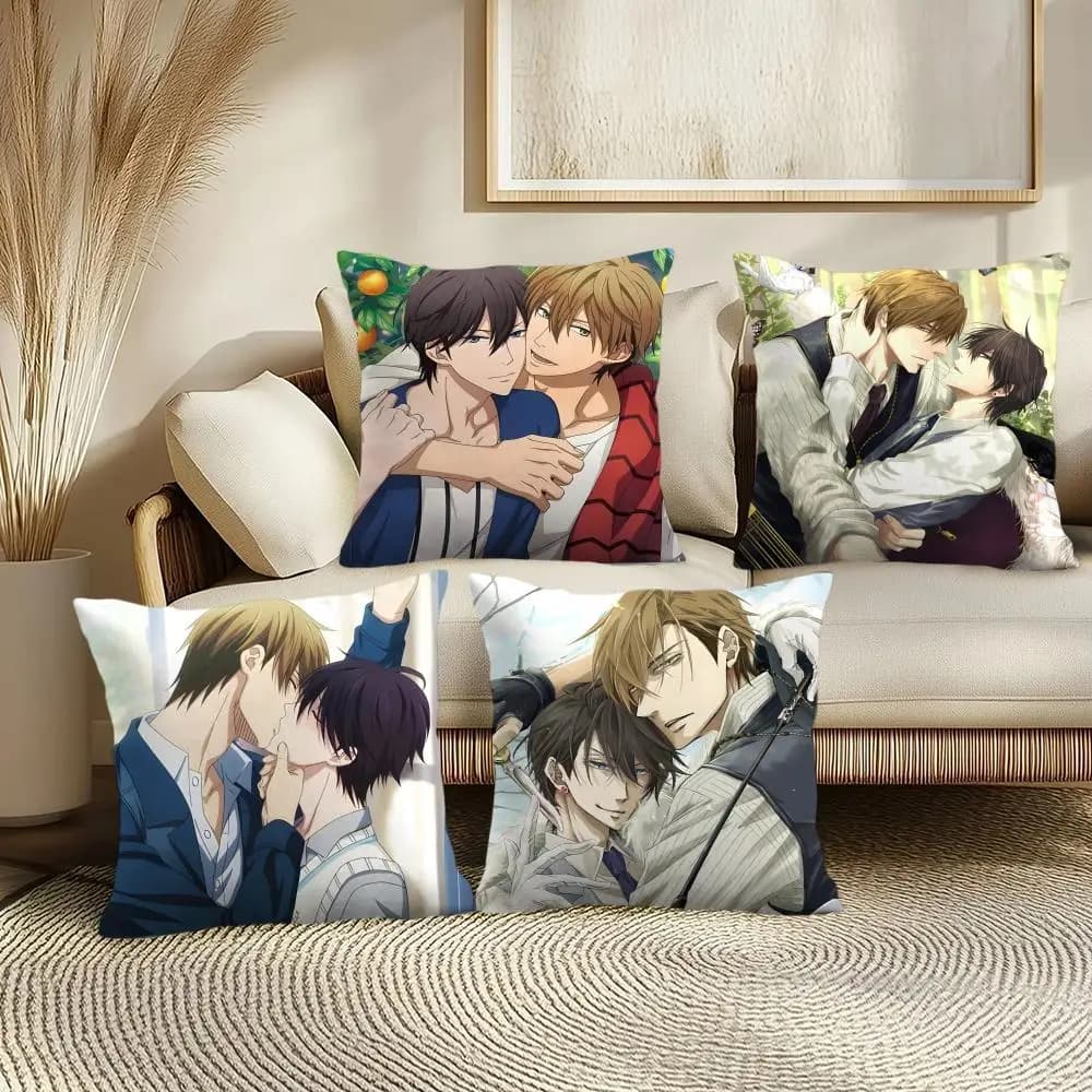 D-Dakaretai Otoko Soft plush cushion cover | Printed cushion cover on both sides | Cozy sofa and home decor