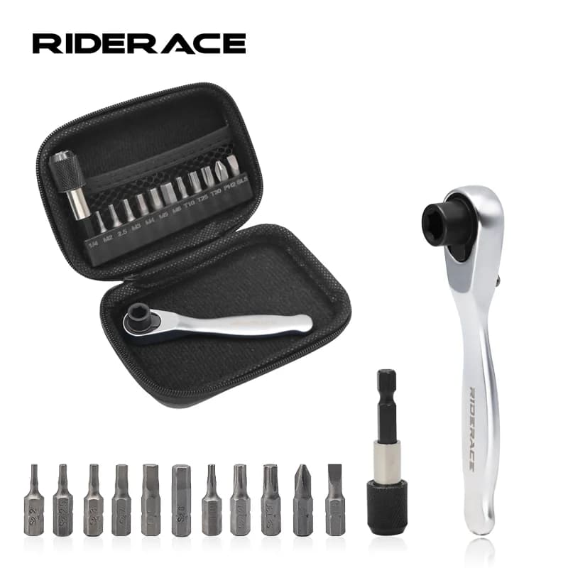 Chiave a brugola per bici Chiave a cricchetto dinamometrica single-ended Chiave da 1/4 di pollice Set di cacciaviti portatili Strumenti di riparazione manuale per biciclette