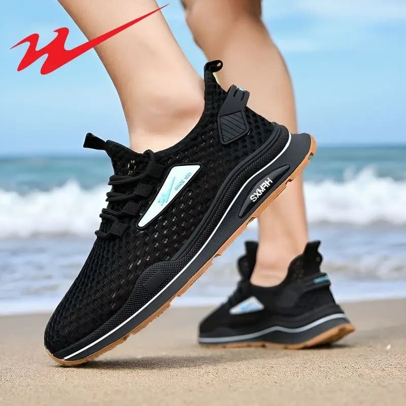 Scarpe da ginnastica sportive da uomo antiscivolo in rete, traspiranti, leggere, casual, da corsa, comode per l'uso quotidiano all'aperto