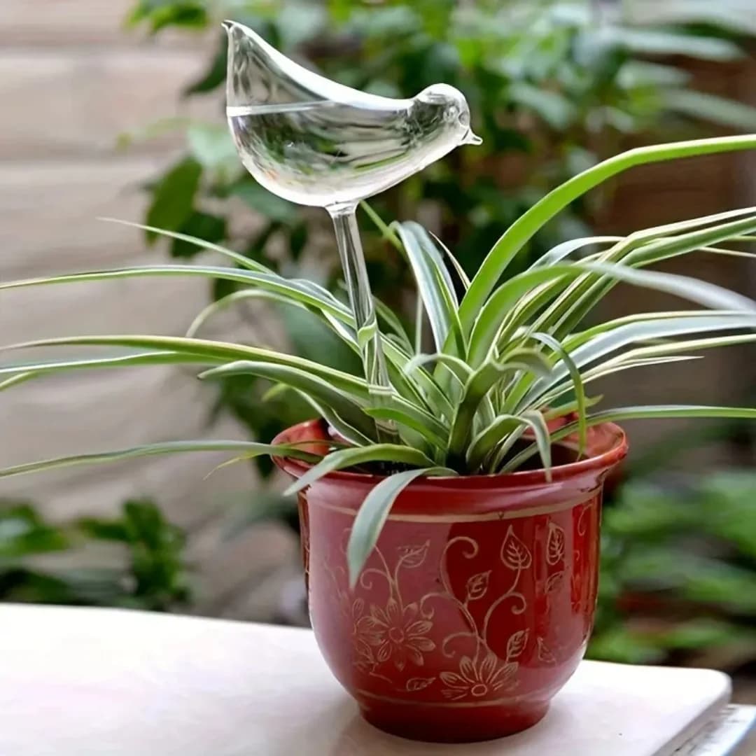 Bird-Shaped Self Watering Globes for Plants, PVC Transparent Automatic Watering Devices for Indoor Outdoor Potted Plants, Decorative Slow Release Irrigation Bulbs