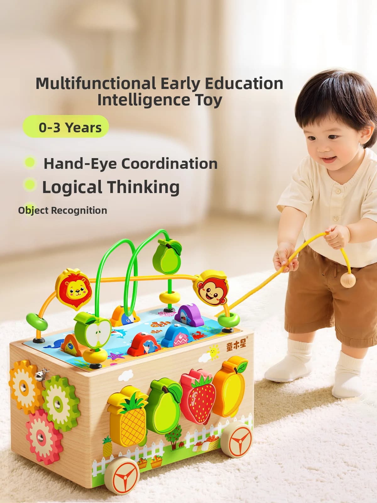 Gioco di Costruzioni Eonal per Bambini da 0 a 3 Anni, Sviluppo Cognitivo, Allenamento Mentale, Puzzle con Tessere Magnetiche