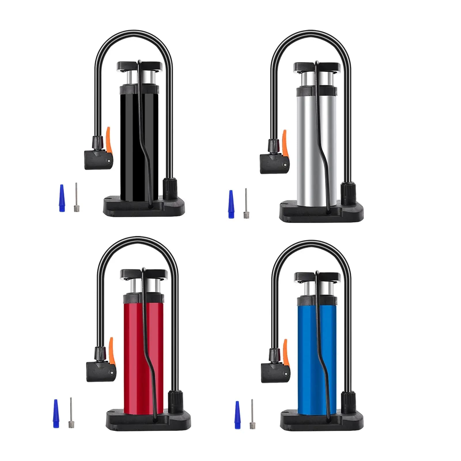 Pompa per Bicicletta Portatile Multifunzionale ad Alta Pressione, Set Gonfiatore per Pneumatici in Lega per Ciclismo, Sport e Palloni da Calcio