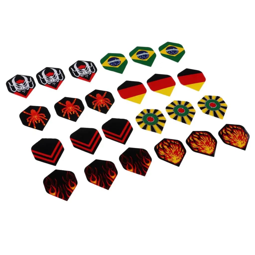 Dart Flights Replacement PET Standard Dart Supplies for Soft Tip and Steel Darts Compatible with Dartboards