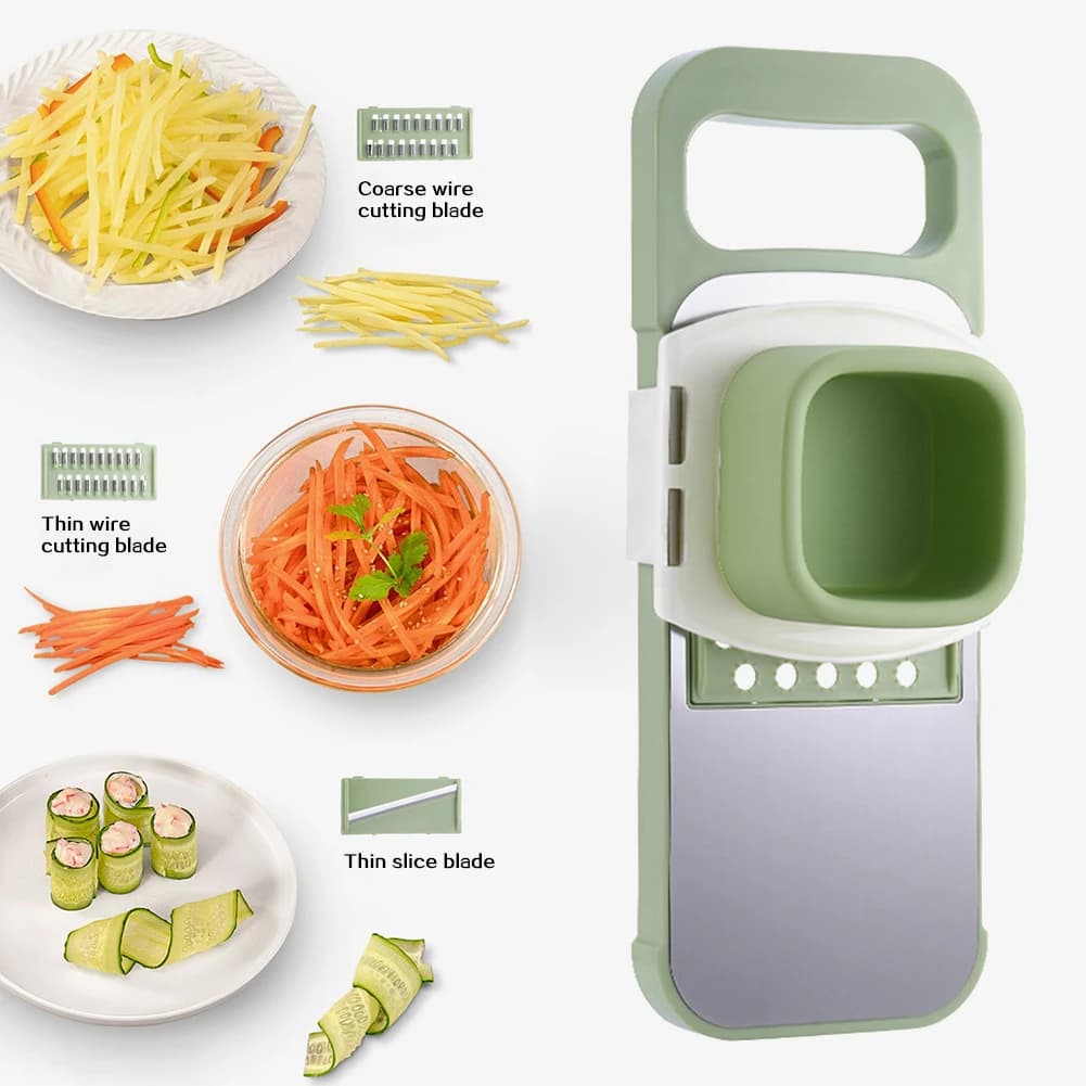 5 in 1 cutter for vegetables in stainless steel carrots fruit peeled slicers kitchen tool multifunction food salad crushers cooking