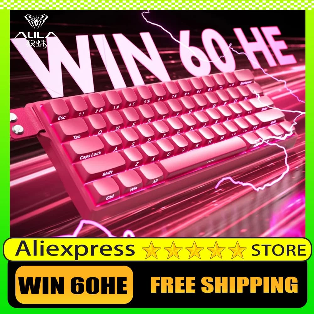 AULA WIN60 PRO Tastiere con interruttore magnetico 8K RT Connessione cablata personalizzata Tastiere da gioco personalizzate hot-swap RGB Accessori per PC Regalo