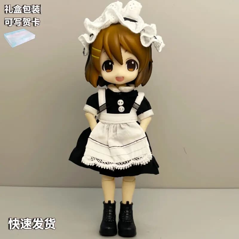 Yui Hirasawa Ob11 Scala 1/12 BJD Set Completo con Facce Intercambiabili, Figura Articolata K-On, Regalo da Collezione per Appassionati di Anime