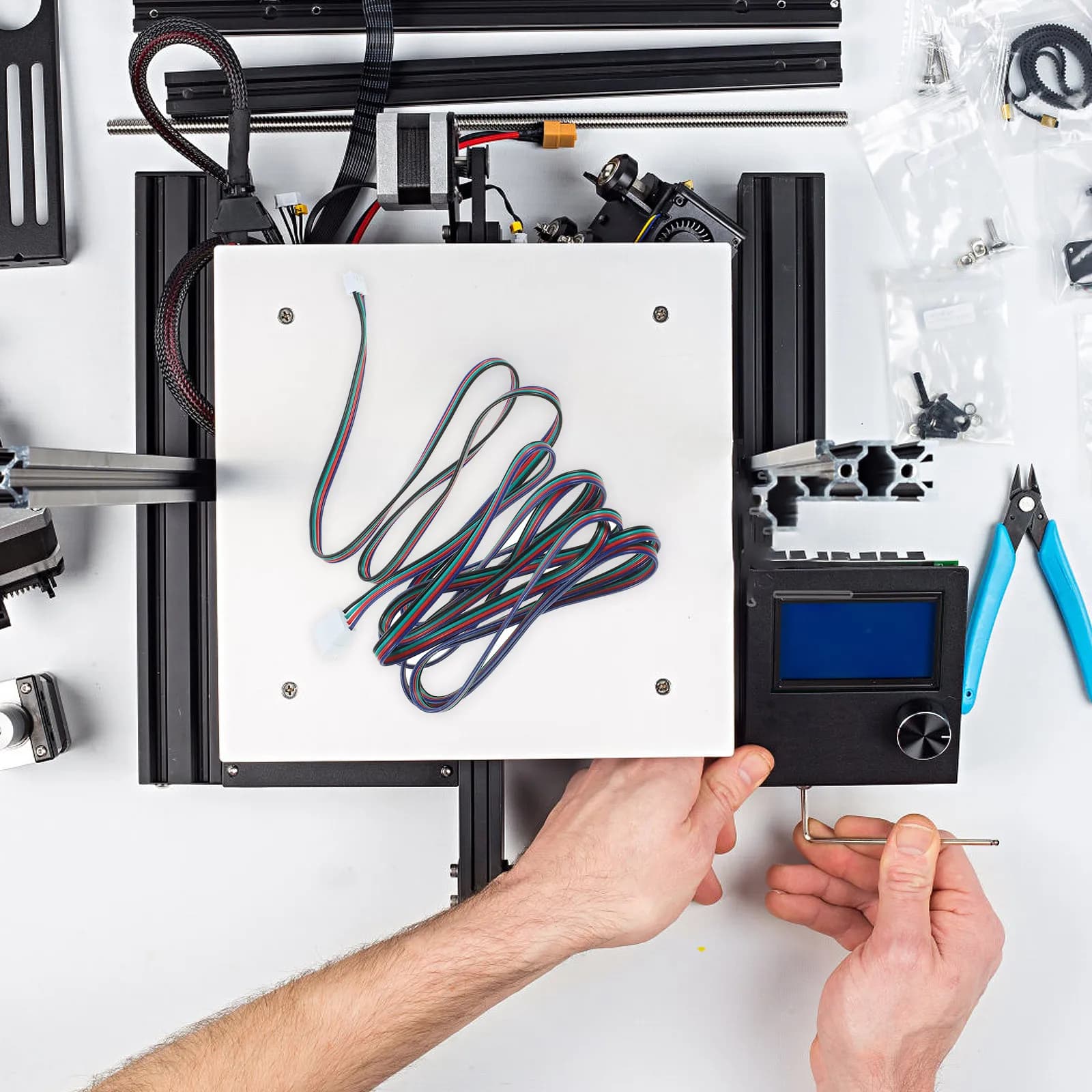 Cavo per Motore Stepper 2M, Connettore Compatibile per Stampante 3D, Prolunga Bipolare per Motore Stepper