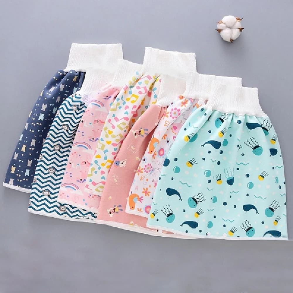 Kids Cute New Cloud Nappy Shorts Waterproof Cotton Wave Baby Diaper Skirt Infant Training Pants Leak-proof Flower Diaper