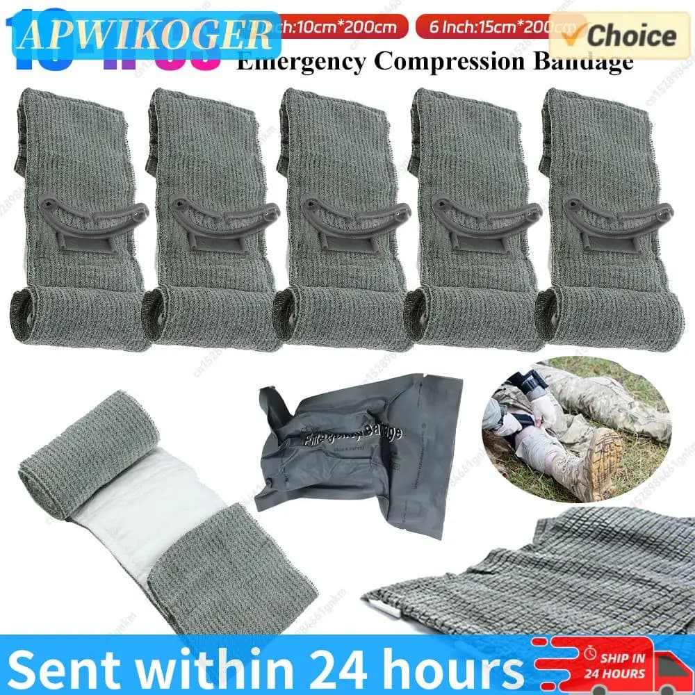 1-10PCS Kit per traumi medici Benda israeliana Protezione di sicurezza di emergenza per campeggio all'aperto Escursionismo Ferita di primo soccorso IFAK Trauma