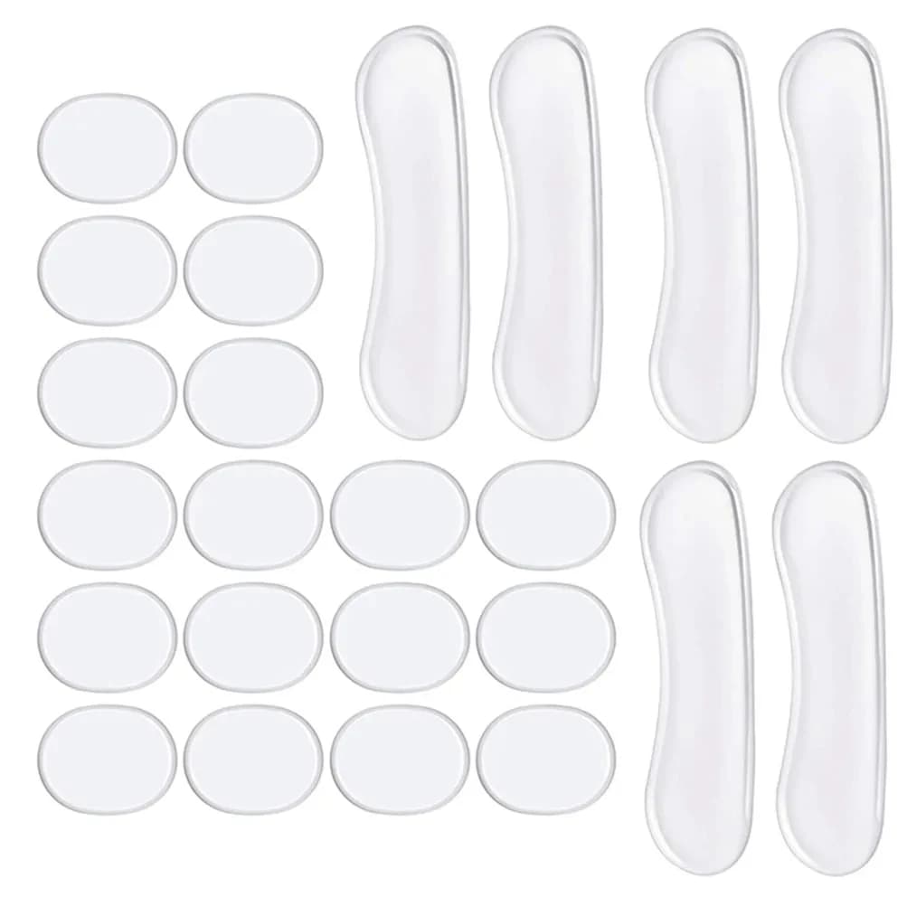 24 pezzi Ammortizzatori per batteria Ottieni croccanti Toni di batteria trasparenti Cuscinetti in gel di silicone morbido Ammortizzatori muti per batteria Piatti Controllo del tono