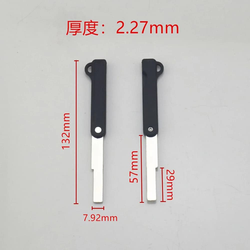 JMCKJ Folding Fingerprint Lock Key Blank Single Shoulder Lengthened Flat Curve Key Blank