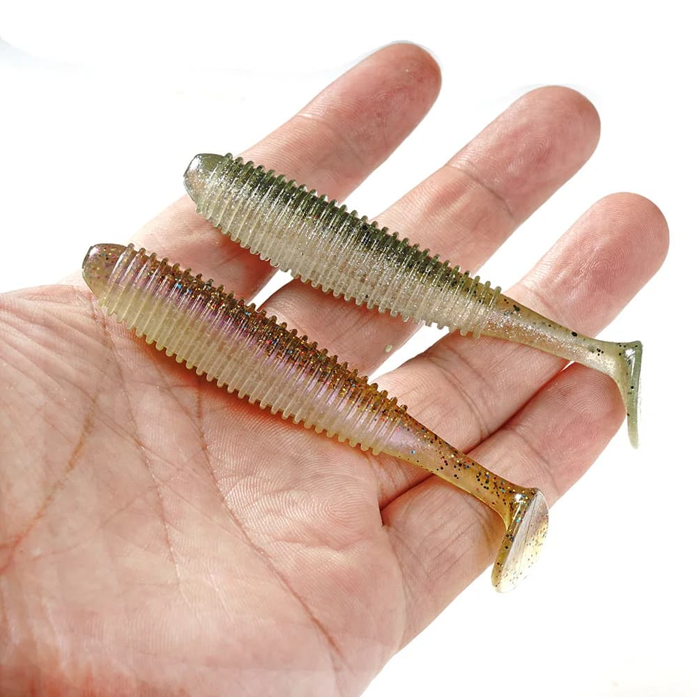6 pezzi esca morbida da pesca luer Vibro Fat 90mm esca realistica sale e profumo per la pesca al luccio pesce persico trota esche per spigola