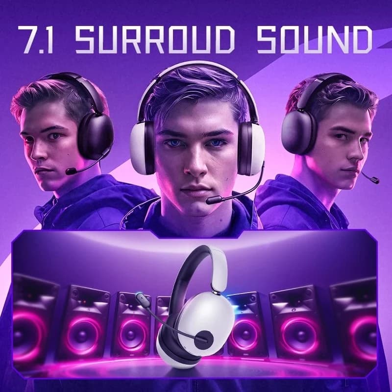 Cuffie da Gaming Wireless UG-10A Pronte per la Spedizione, 2.4GHz Bluetooth 7.1 Surround Sound con Cancellazione del Rumore