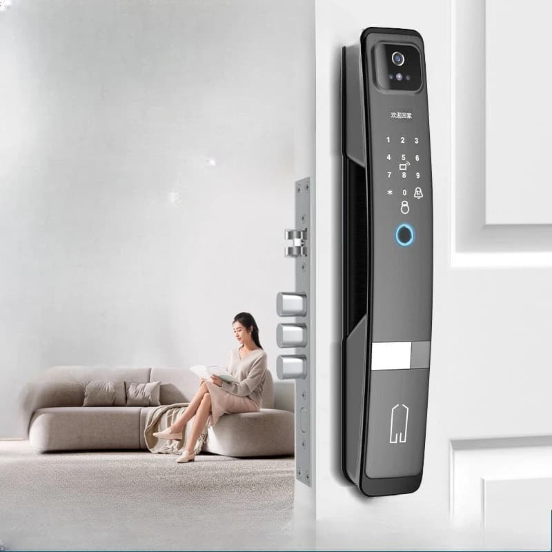 Serratura Intelligente con Riconoscimento Facciale 3D, Occhio Magico per Hotel e Casa, Serratura Automatica con Impronta Digitale e Password