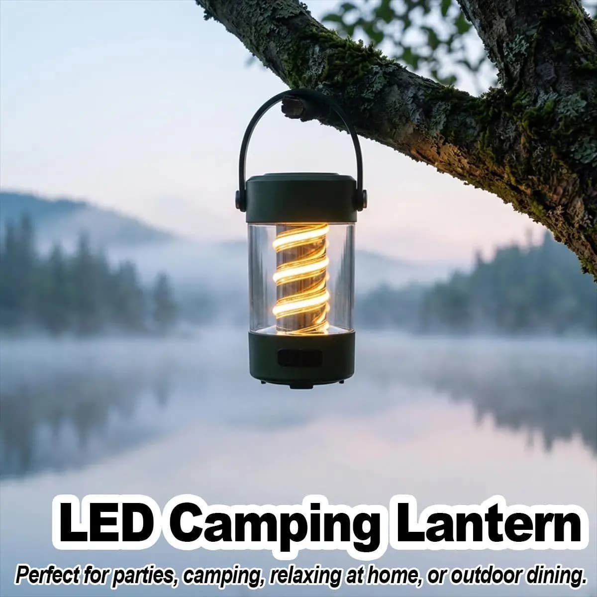 Lanterna da Campeggio LED Bluetooth, Luce Portatile Sospesa Ricaricabile, Altoparlante Wireless Impermeabile per Feste all'Aperto e Illuminazione BBQ