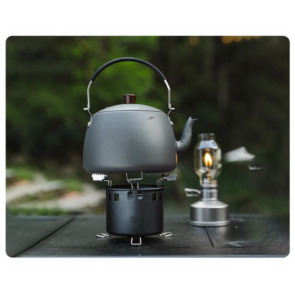 Ultralight Foldable For Mini Stove 144g for Camping Backpacking Hiking Outdoor Cooking Boiling Water and Grilling 13x13x9.5cm