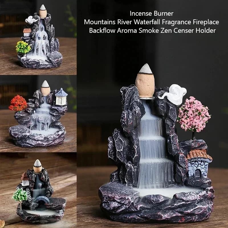 Creativo Fumo Riflusso Porta Cono di Incenso Cascata Bruciatore di Incenso Casa Decorazione per Interni Aromaterapia Ornamento, Buono per lo yoga