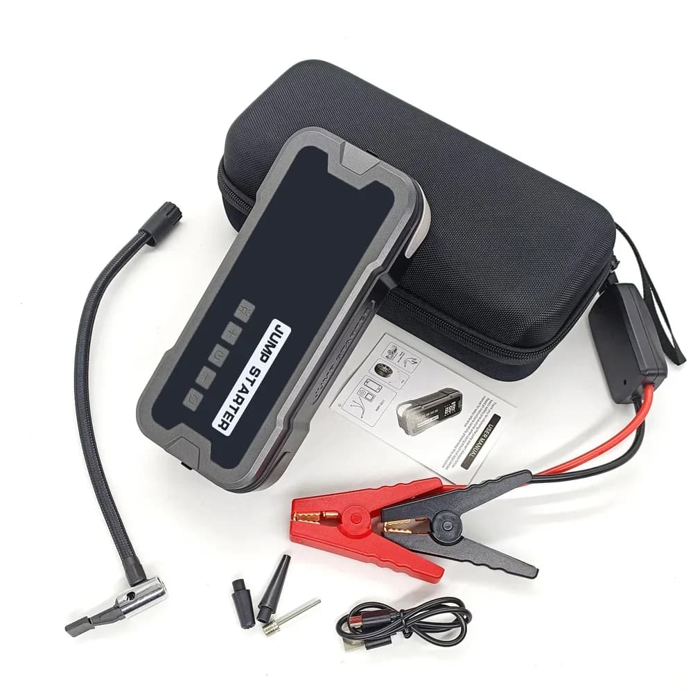 2 IN 1 2000A Banca di potere portatile Jump Starter 150PSI Gonfiatore per pneumatici Compressore d'aria 12V Jumper Dispositivo di avviamento Auto Booster